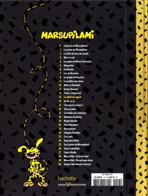 Verso de l'album Marsupilami Tome 13 Le Défilé du jaguar