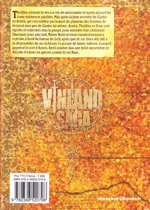 Verso de l'album Vinland Saga Volume 13