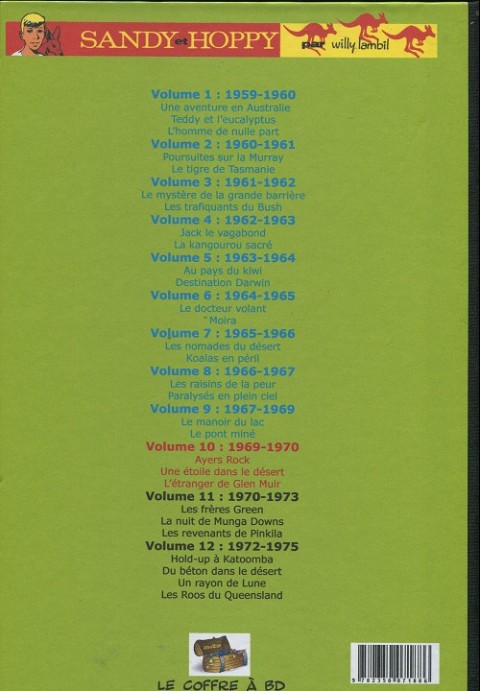 Verso de l'album Sandy & Hoppy Intégrale volume 10: 1969-1970