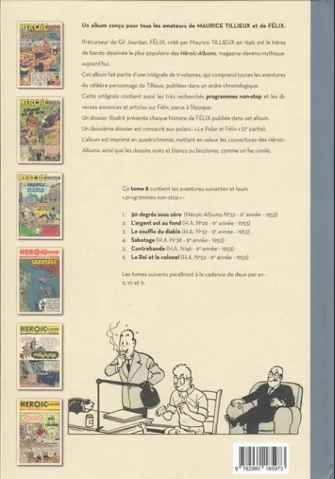 Verso de l'album Félix Intégrale Tome 8