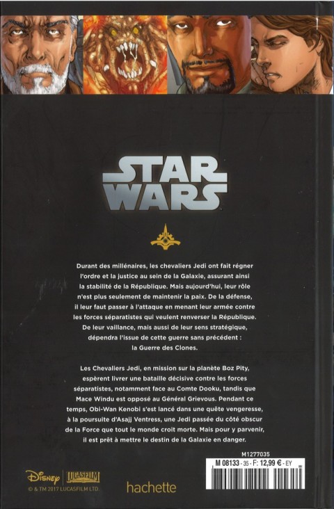Verso de l'album Star Wars - Légendes - La Collection Tome 35 Clone Wars - VIII. Obsession