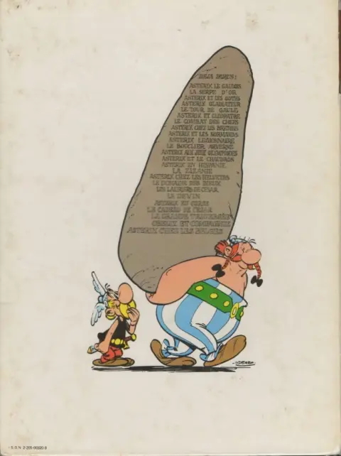 Verso de l'album Astérix Tome 12 Astérix aux jeux Olympiques