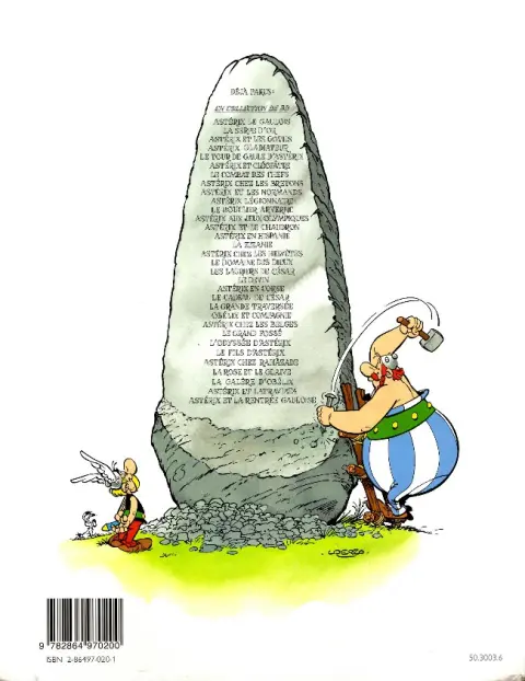 Verso de l'album Astérix Tome 28 Astérix chez Rahãzade
