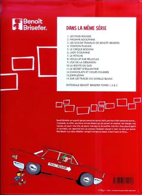 Verso de l'album Benoît Brisefer Tome 4 Tonton PLacide