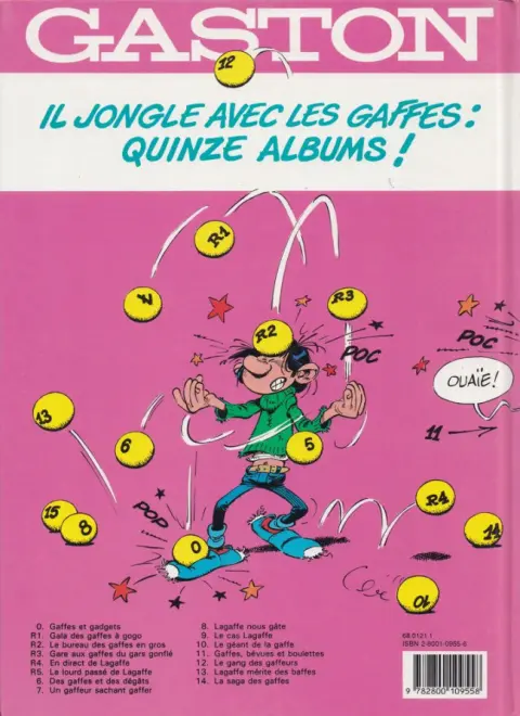 Verso de l'album Gaston Tome 14 La saga des gaffes
