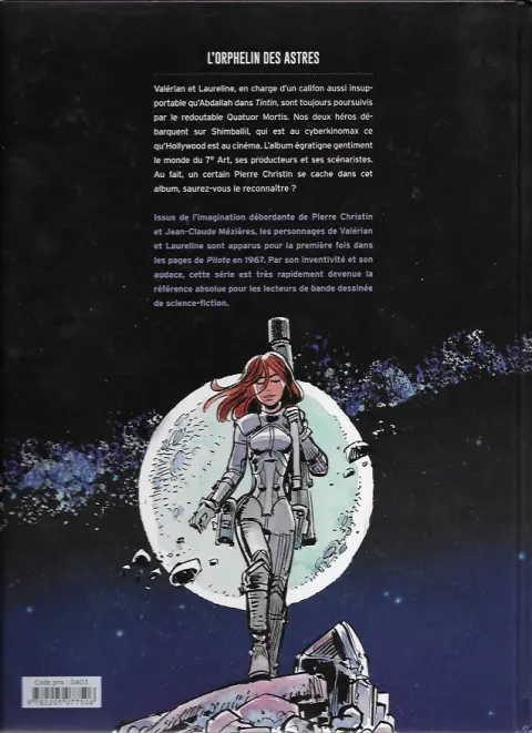 Verso de l'album Valérian Tome 17 L'orphelin des astres