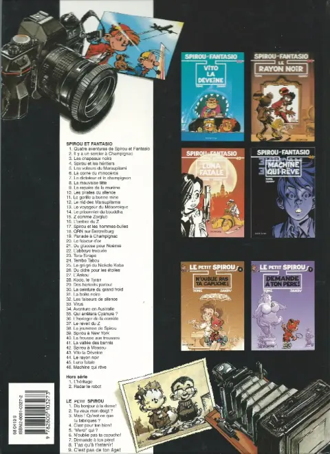 Verso de l'album Spirou et Fantasio Tome 23 Tora Torapa