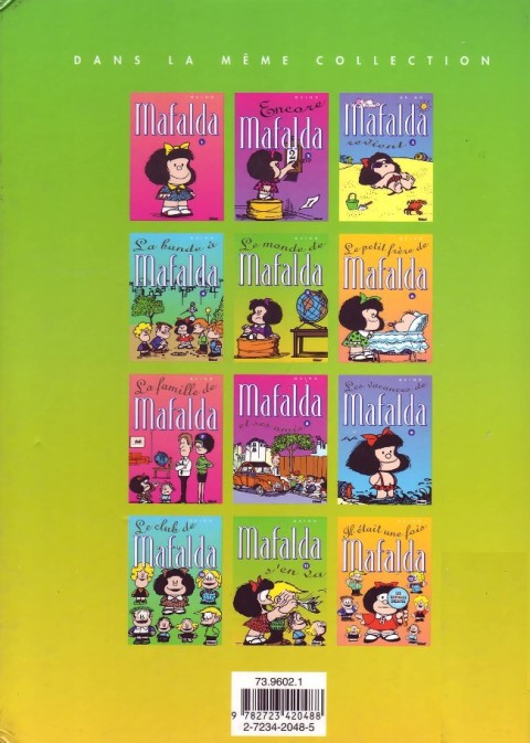 Verso de l'album Mafalda Tome 11 Mafalda s'en va