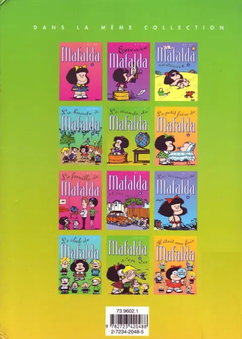 Verso de l'album Mafalda Tome 11 Mafalda s'en va