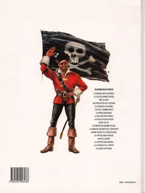 Verso de l'album Barbe-Rouge Tome 14 Le pirate sans visage