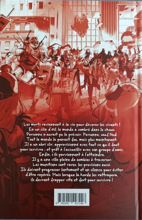 Verso de l'album Zombicide 1 Jour Un
