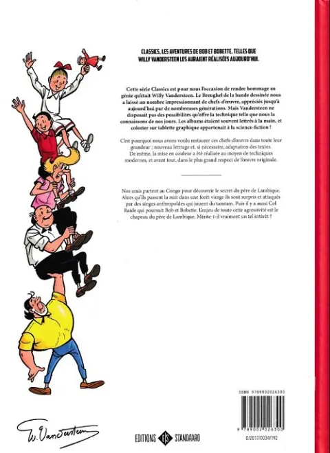 Verso de l'album Bob et Bobette 6 Le joueur de tamtam
