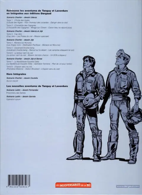 Verso de l'album Tanguy et Laverdure Tome 15 Les Vampires attaquent la nuit