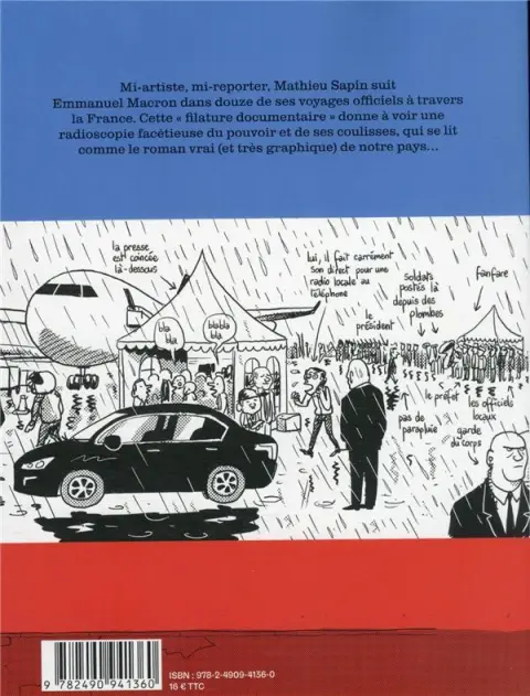 Verso de l'album Douze voyages présidentiels