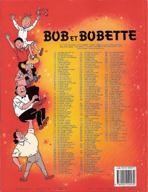 Verso de l'album Bob et Bobette Tome 239 L'astre agonisant