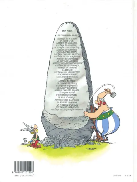 Verso de l'album Astérix Tome 18 Les lauriers de César