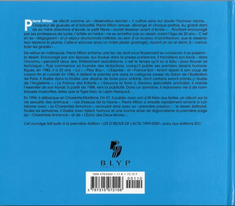 Verso de l'album Les d'ssous de l'actu 2000-2001