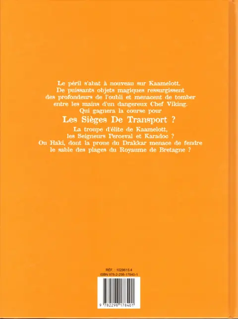 Verso de l'album Kaamelott Tome 2 Les sièges de transport