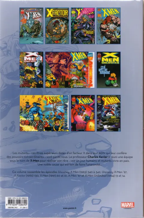 Verso de l'album X-Men L'intégrale Tome 48 1997 (I)