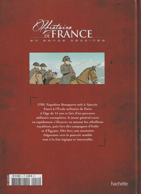 Verso de l'album Histoire de France en bande dessinée Tome 35 De Bonaparte à Napoléon, l'ascension fulgurante 1769 / 1804