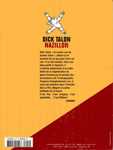 Verso de l'album Dick Talon Charlie Hebdo - Dick Talon Nazillon
