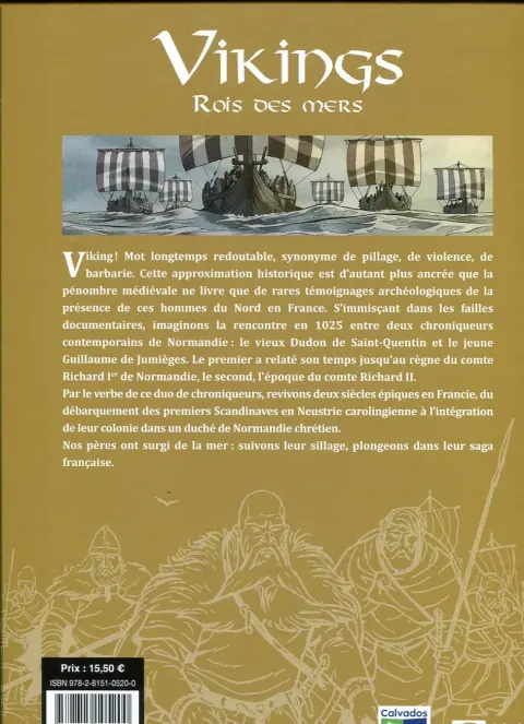 Verso de l'album Vikings Rois des mers
