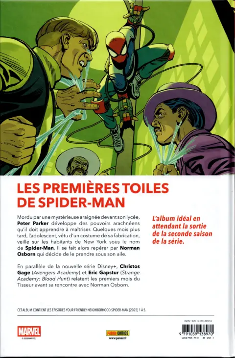 Verso de l'album Votre fidèle serviteur Spider-man Vieille école / Nouvelle école