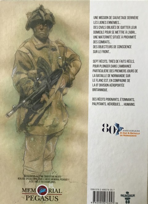 Verso de l'album Pegasus Récits de la 6° division aéroportée