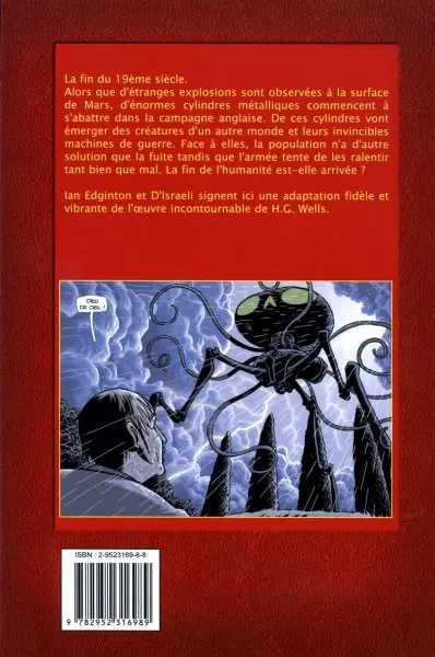 Verso de l'album La Guerre des mondes