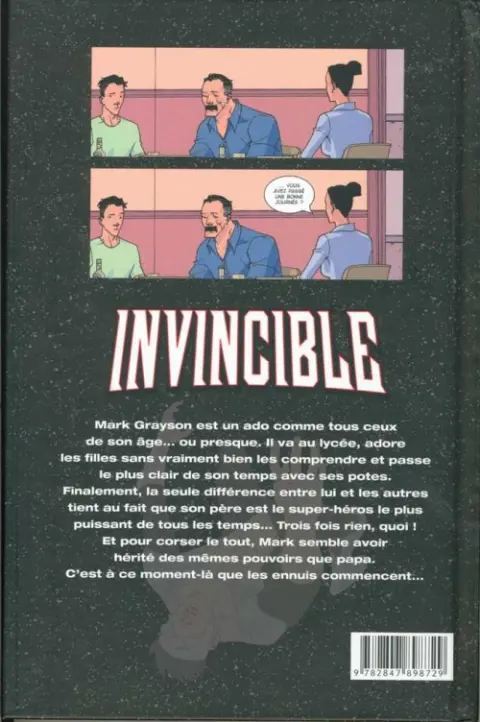 Verso de l'album Invincible Tome 1 Affaires de famille