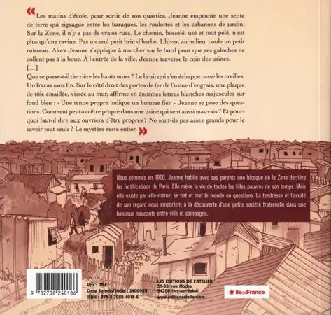 Verso de l'album Jeanne de la zone