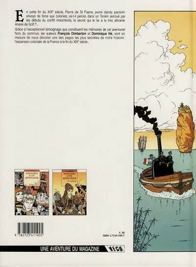 Verso de l'album Mémoires d'un aventurier Tome 2 Ariane