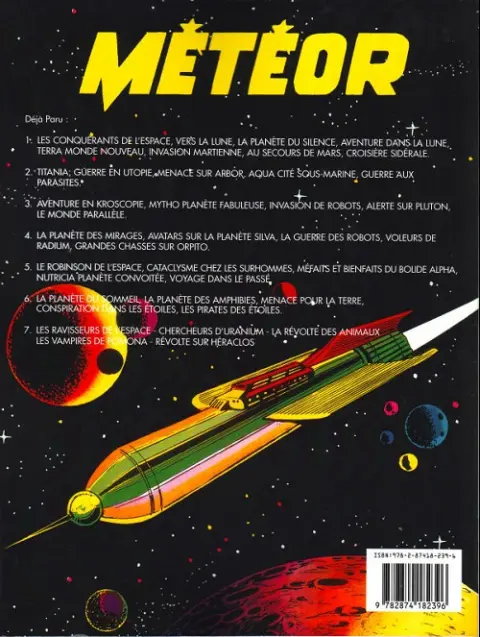 Verso de l'album Météor 7