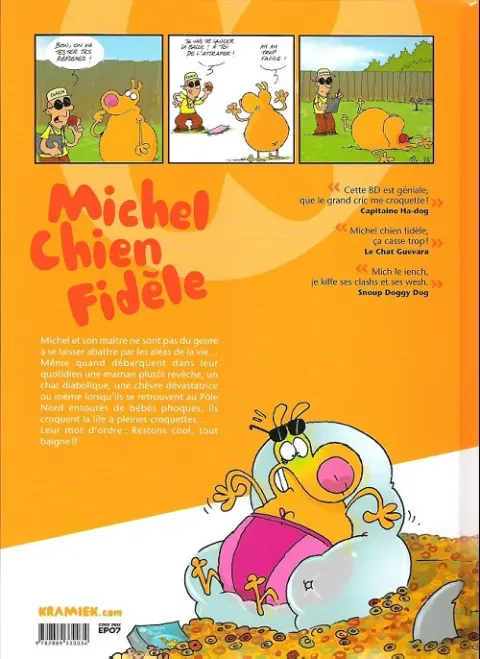 Verso de l'album Michel chien fidèle Tome 4 Michel chien fidèle se la coule douce