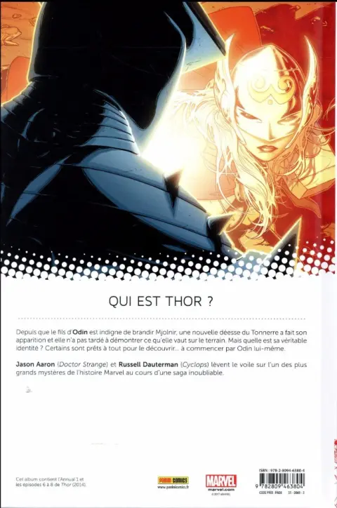 Verso de l'album Mighty Thor Tome 2 Qui détient le marteau ?