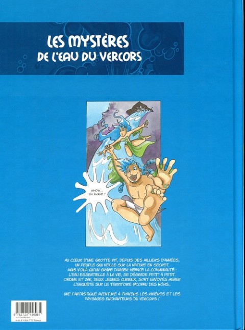 Verso de l'album Les Mystères de l'eau du Vercors