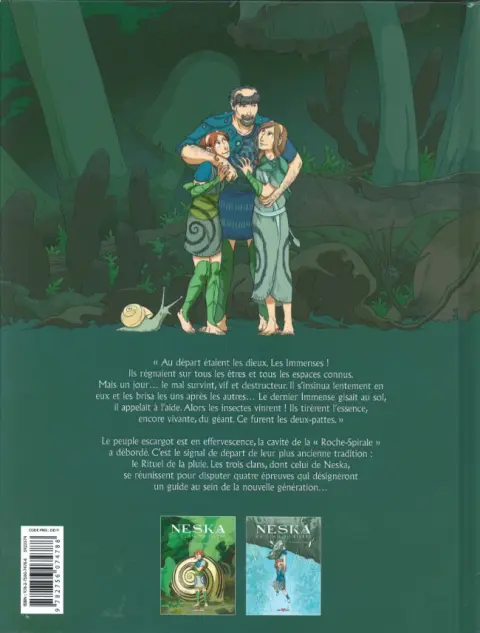 Verso de l'album Neska du clan du Lierre Tome 2 Le rituel de la pluie