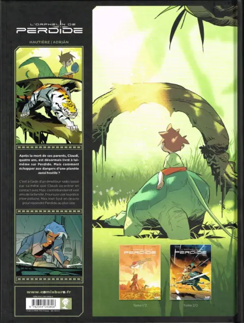 Verso de l'album L'Orphelin de Perdide Tome 1 Claudi