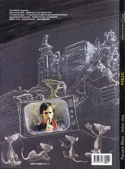 Verso de l'album Pacush Blues Tome 5 Bidon cinq : Destin farceur decrescendo