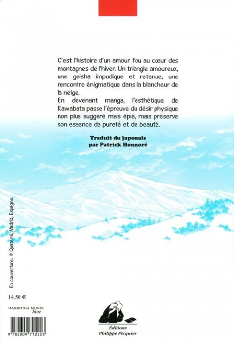 Verso de l'album Pays de neige