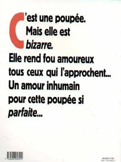 Verso de l'album La Poupée L'amour monstre