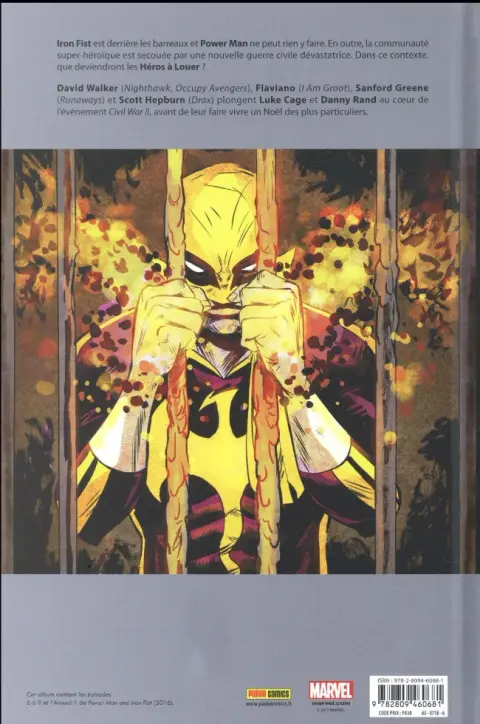 Verso de l'album Power Man & Iron Fist Tome 2 C'est la guerre