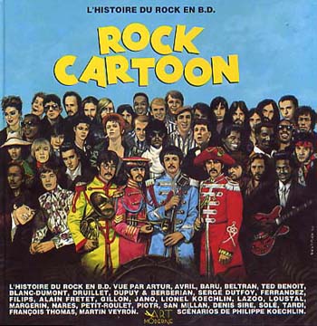 Couverture de l'album Rock cartoon L'histoire du rock en BD