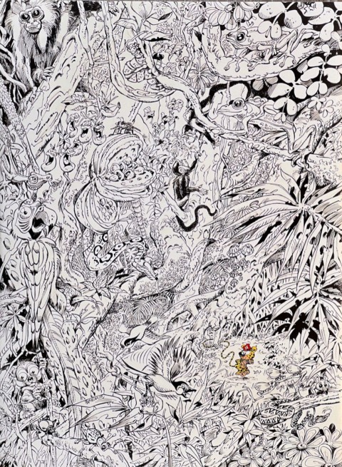 Couverture de l'album Une vie en dessins 4 Batem : Le Marsupilami