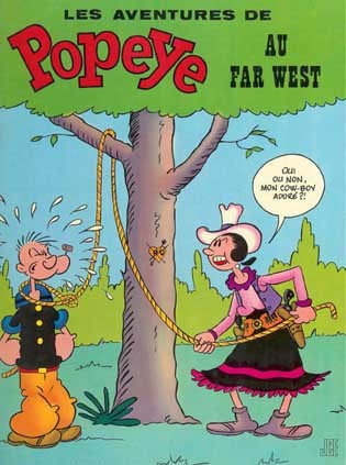 Couverture de l'album Les aventures de Popeye Album N° 14 Popeye au far west