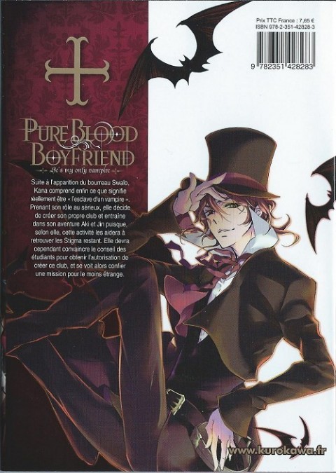 Verso de l'album Pure Blood Boyfriend - He's my only vampire 2