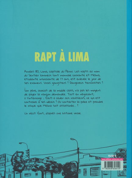 Verso de l'album Rapt à Lima