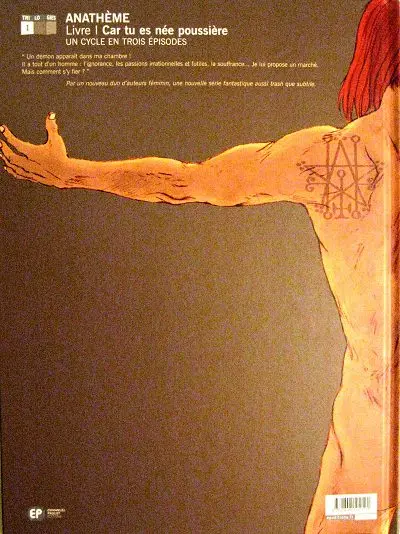 Verso de l'album Anathème Tome 1 Car tu es née poussière