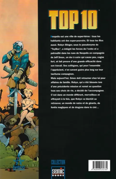 Verso de l'album Top 10 Semic / Panini Tome 4 Smax le Barbare