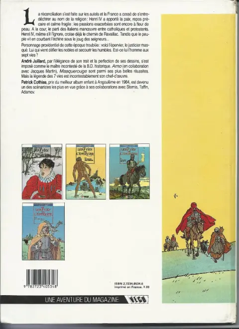 Verso de l'album Les 7 Vies de l'Épervier Tome 2 Le temps des chiens